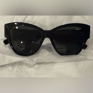 Dolce & Gabbana Glossy Black Sunglasses featuring Silver logo